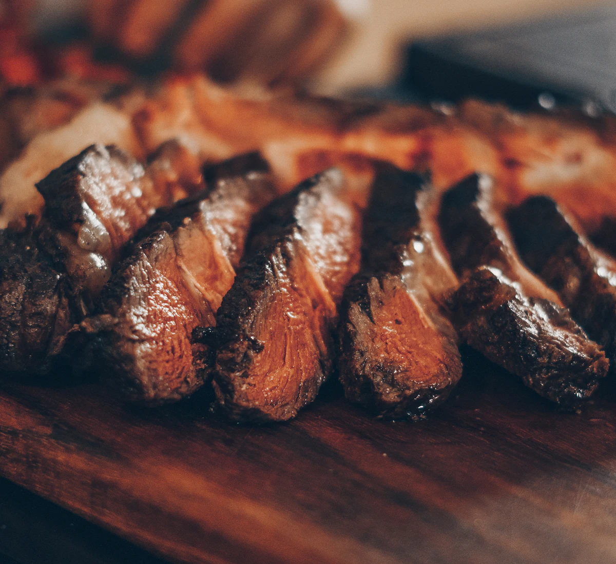 Picanha fatiada na tábua